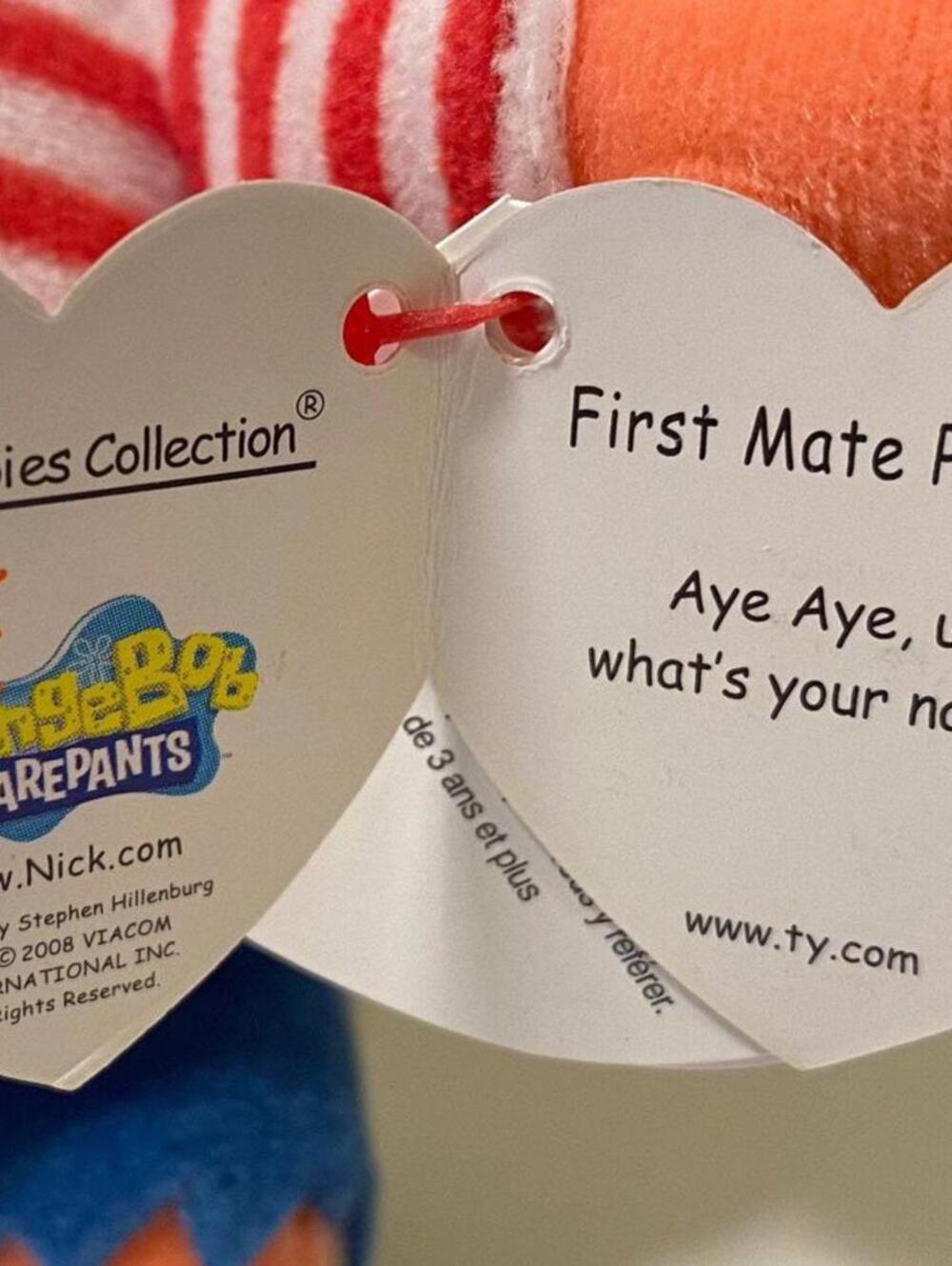 Ty Beanie Baby “First Mate Patrick” from SpongeBob SquarePants (7 inch) - Picture 6 of 6